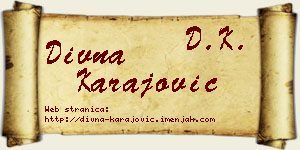 Divna Karajović vizit kartica